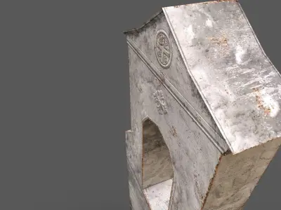 church bell tower Low-poly 3D model