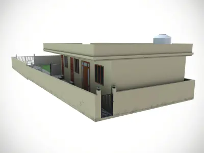 Village House Low-poly 3D model