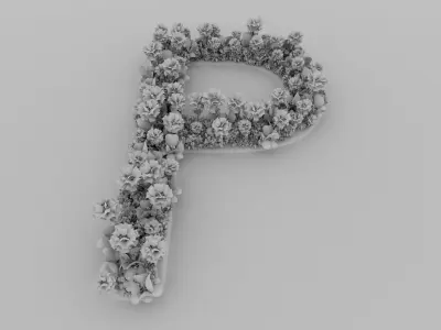 P Alphabet Island 3D model