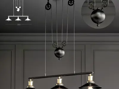 Loft Cone Pendant Balance Line 3 3D model
