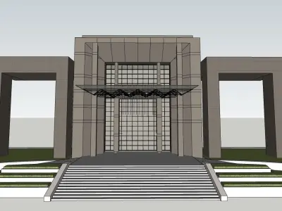 Modern Entrance design 3d model 3D model
