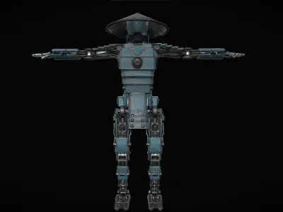Samurai Robot Character 3D model