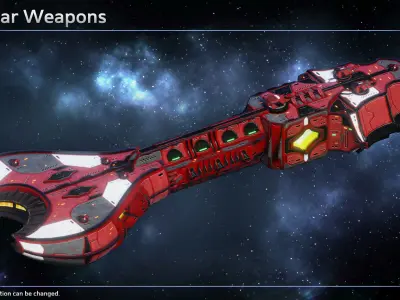 Spaceship Thaalian Empire Carrier Low-poly 3D model
