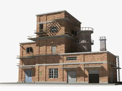 Factory xx18 Low-poly 3D model purchase