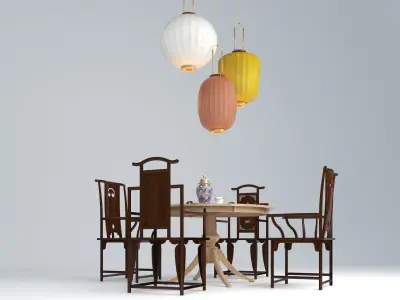 CHINOISERIE DINING TABLE 3D model