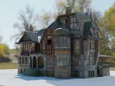 Abandoned Mansion - Pbr 3D model