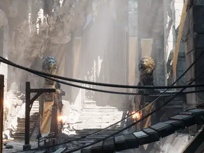 Fantasy Dungeon Environment Kitbash Set Low-poly 3D model