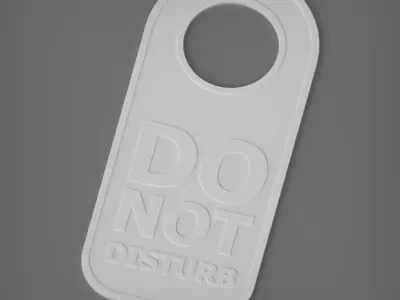 DO NOT DISTURB SIGN 3D print model