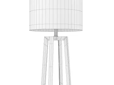 Helena Brass LED Rotary Socket Table Lamp Low-poly 3D model
