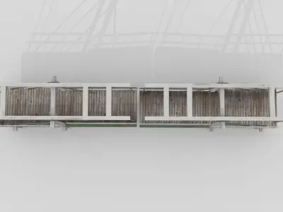 Old Dutch wooden draw bridge 3D model