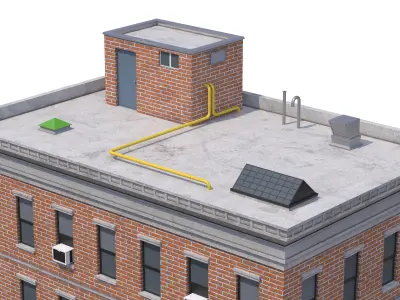 Apartment Building 2 Low-poly 3D model