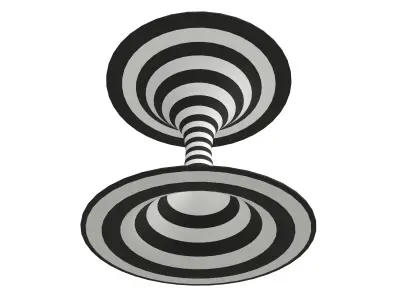 Striped Geometric Wormhole v1 001 Low-poly 3D model