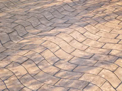 Mrf Pavement Set02 Low-poly 3D model