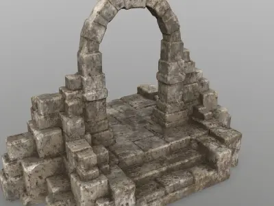 gate 10 Low-poly 3D model