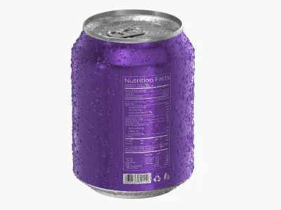  Standard Soda Can With Droplets 250ml V2 