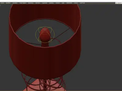 Brass Spiral Metal Table Lamp Liang and Eimil Medea Low-poly 3D model