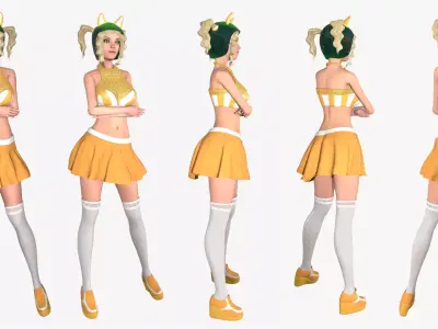 Cosmo fox Low-poly 3D model