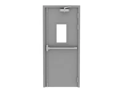 Single Fire Exit Door 3D model