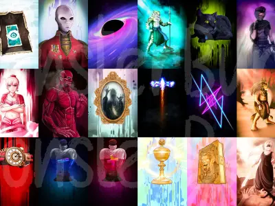 Light and Dark Card Pack 3D model