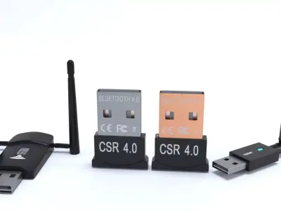 Bluetooth devices routers adaptor 3D Model Pack