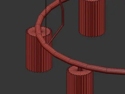 PLATFORM chinese lantern hanging from ceiling 3D model