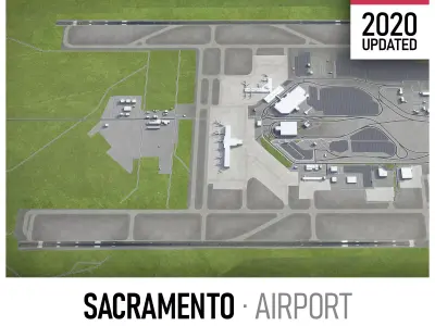 Sacramento International Airport - SMF Low-poly 3D model