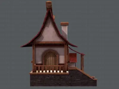 House Cartoon V07 Low-poly 3D model