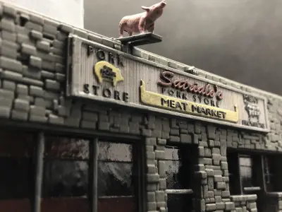 Satriale Pork Store - Sopranos Model PRE-SUPPORTED 3D print model