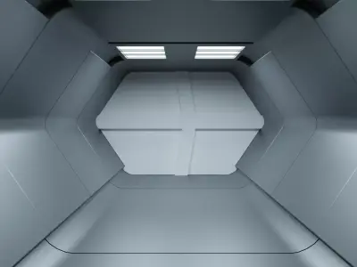 Blender hall way Free 3D model