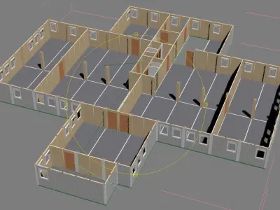  Kindergarten Modular Building 460m2 3D model