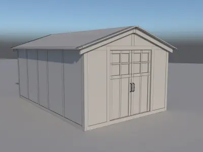Garden Shed Free low-poly 3D model