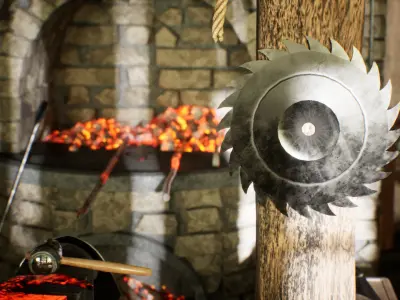 Medieval Blacksmith 86 Assets Low-poly 3D model