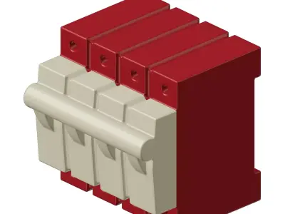 Electrical Modular MCB Toy 3D model