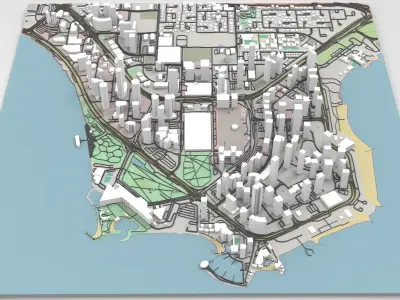 Cityscape Doha Qatar  3D model