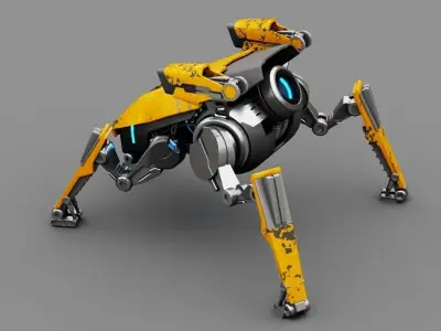 Combat Droid  rigged character 3D model