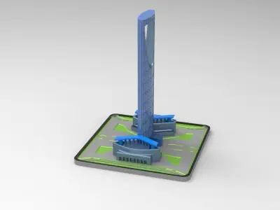KINGDOM CENTRE TOWER RIYADH 3D print model