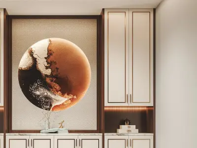 New style entrance Chinese hall 3D model