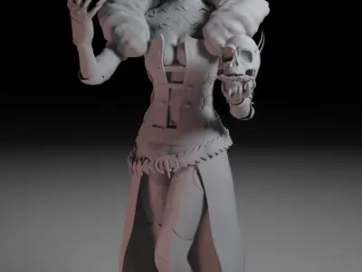 Wizetta - The Blood-witch Low-poly 3D model