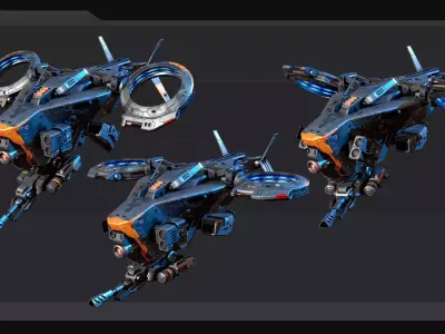 SF - DRONE D30 Low-poly 3D model