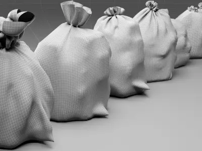 Garbage dusty bags 3D model