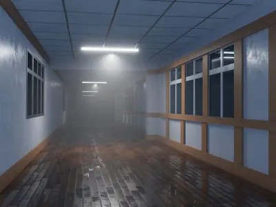 Schools Hole Low-poly 3D model