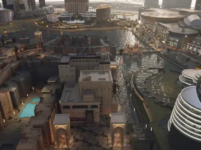 Dubai downtown - detailed 3D model