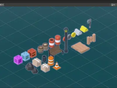 Ultimate Game Ready Environment Pack Low Poly  Low-poly 3D model