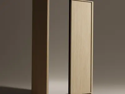 HOME Wardrobe with 2 sliding doors 3D Model Low-poly 3D model