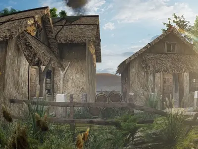 Village Design 2 Low-poly 3D model