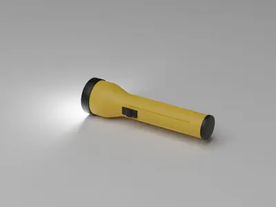 Flashlight portable lantern Low-poly 3D model