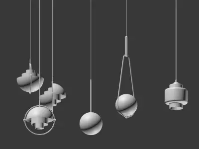 Ceiling Light Collection 3D model