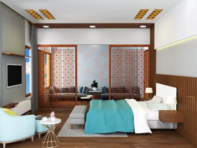 MASTER BEDROOM Low-poly 3D model