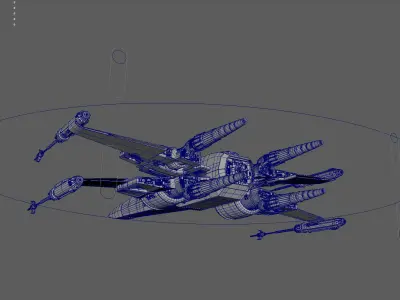 X-wing GOLD color 3D model