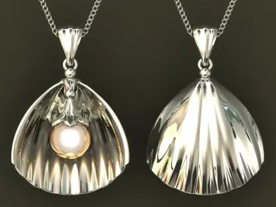 Pendant Shell Pearl 3D print model